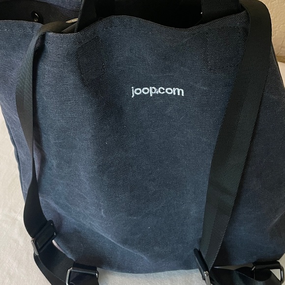 JOOP Jeans Charcoal Grey Canvas Logo Backpack Purse/Bag - Picture 9 of 9